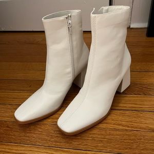 Nasty Gal - white booties size 8 - never worn